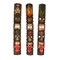 Set of 3 Double Tiki Mask Totem Hand Carved Wall Decor Tribal Sculpture 40 Inch